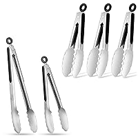 Hotec Stainless Steel Tongs Set of 5-7“,9