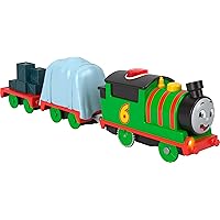 Thomas & Friends Motorized Toy Train Talking Percy Battery-Powered Engine with Sounds & Phrases for Preschool Kids 3+ Years