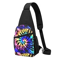 Flowers Skull Ornamental Pattern Casual Crossbody Chest Bag, Lightweight Shoulder Backpack, Hiking Outdoor Backpacks