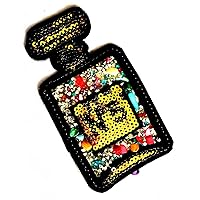 2.5X4.25 INCH Perfume Bottle No 5 Patch for Women Sexy Lady Diamond Jewelry Kid Embroidered Iron On/Sew On Patch Logo for Clothes Bag T-Shirt Jeans Biker Badge Applique (Fantasy Cartoon 013)