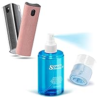 Screen Cleaner Spray and Wipe, walrfid iPad Cleaning Kit for Electronic Cell Phone, iPad, iPhone, Computer, MacBook Pro, Tablet, Monitor, LCD LED TV Flat Screen, Microfiber Cloth