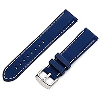 Benchmark Basics Quick Release Silicone Watch Band - Rubber Watch Straps for Men & Women - Choice of Color & Width - 18mm, 20mm, 22mm or 24mm