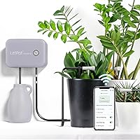 LetPot Automatic Watering System for Potted Plants, [Wi-Fi & App Control] Drip Irrigation Kit System, Smart Plant Watering Devices for Indoor Outdoor, Water Shortage Remind, IPX66 （Grey)