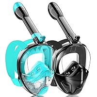 2023 Full Face Snorkel Mask for Adults Teen, Snorkeling Gear with Detachable Camera Mount,Panoramic 180° View, Anti-Fog Anti-Leak Snorkling Set for Man and Women