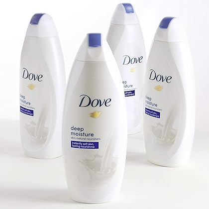 Dove Body Wash With Skin Natural Nourishers for Instantly Soft Skin and Lasting Nourishment Deep Moisture Sulfate Free 22 oz, 4 Count