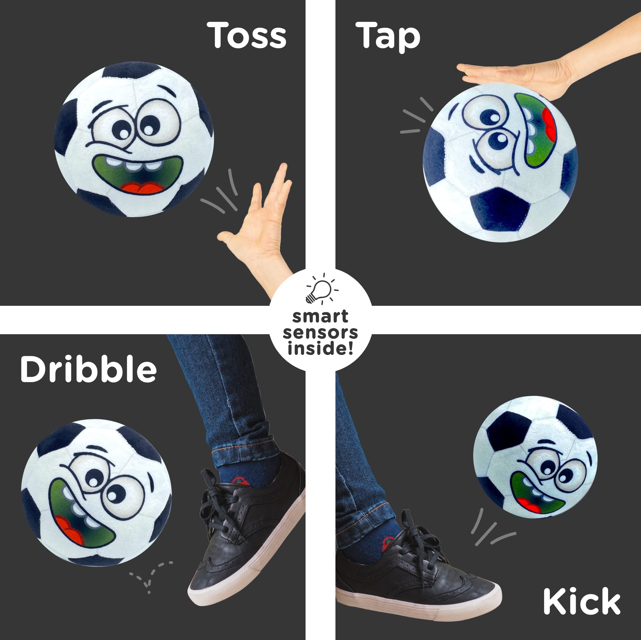 Move2Play, Hilariously Interactive Toy Soccer Ball with Music and Sound Effects, Ball for Toddlers, Birthday Gift For Boys and Girls 1, 2, 3+ Years Old