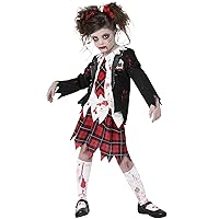 Morph Costumes School Girl Zombie Costume for Kids - Kid Zombie Costume Girl - Kids Halloween Costumes Girls Scary