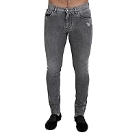 Dolce & Gabbana Grey Washed Cotton Skinny Denim Men's Jeans