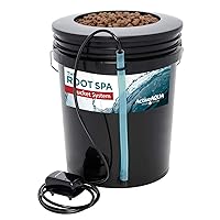 RS5GALSYS Root Spa Deep Water Culture Bucket System, 5 Gallon, black