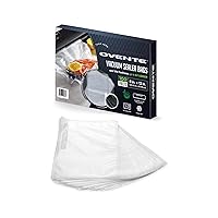 OVENTE Pre-Cut 100 pcs Vacuum Sealer Bags 8” x 12” Works with all Vacuum Sealer Machine, Heavy Duty, BPA-Free for Airtight Food Storage, Meal Prep, Sous Vide, Microwave and Freezer Safe ACPSVPQ100