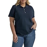 womens Plus Size Short Sleeve Polo Shirt