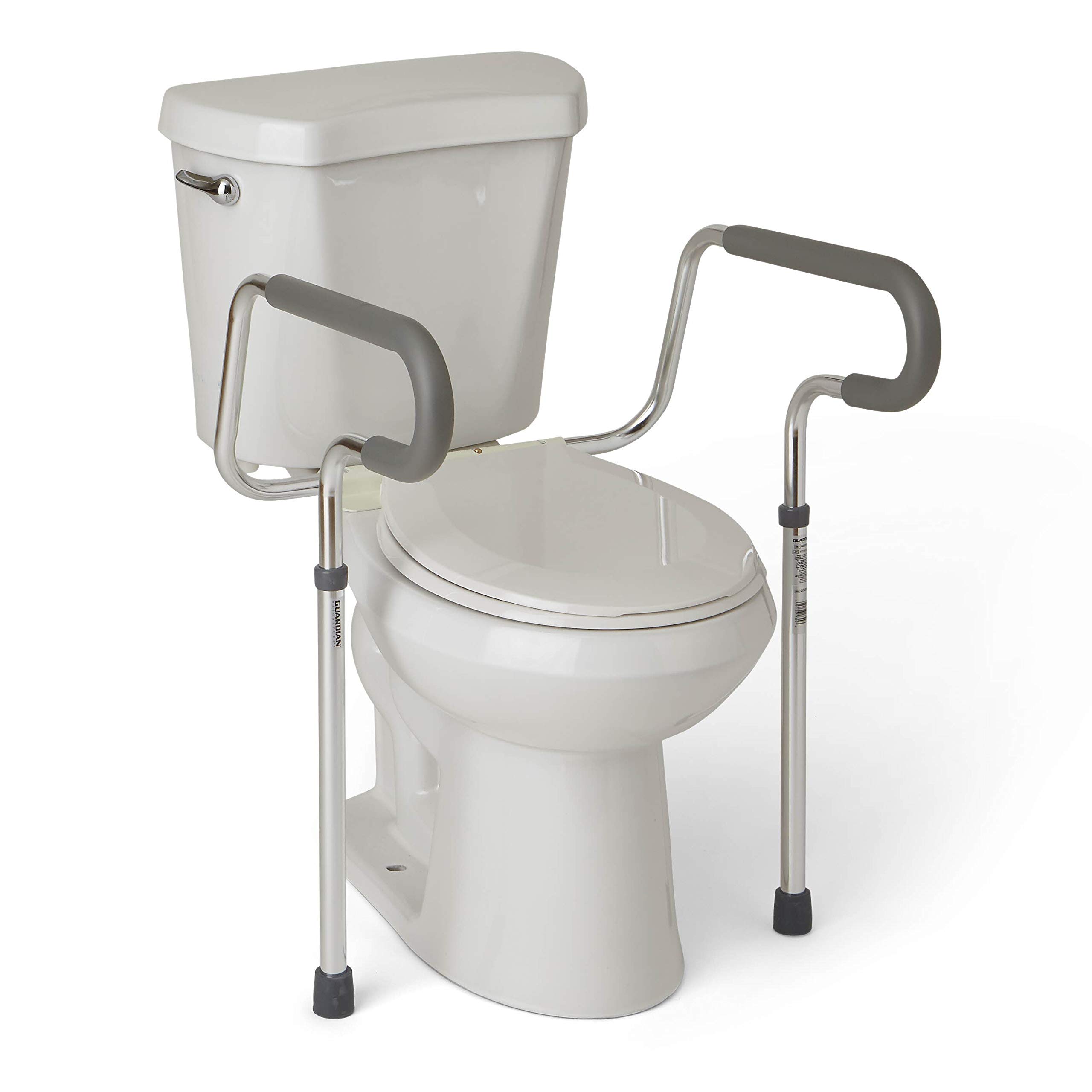 Medline's Guardian Toilet Safety Rail with Adjustable Height for Bathroom Safety, Toilet Assist, and Grab Bar (G30300H)
