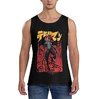 Anime Men Tank Top Gym Crew Neck Workout Muscle Shirt