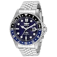 Invicta Men's Pro Diver Quartz Watch with Stainless Steel Strap, Silver, 22 (Model: 35130)