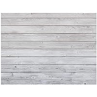 8x6ft Vintage Wood Backdrop Retro White Gray Wooden Floor Rustic Backdrop Polyester Fabric Wood Background for Photography Kids Adult Photo Booth Video Shoot Studio Prop