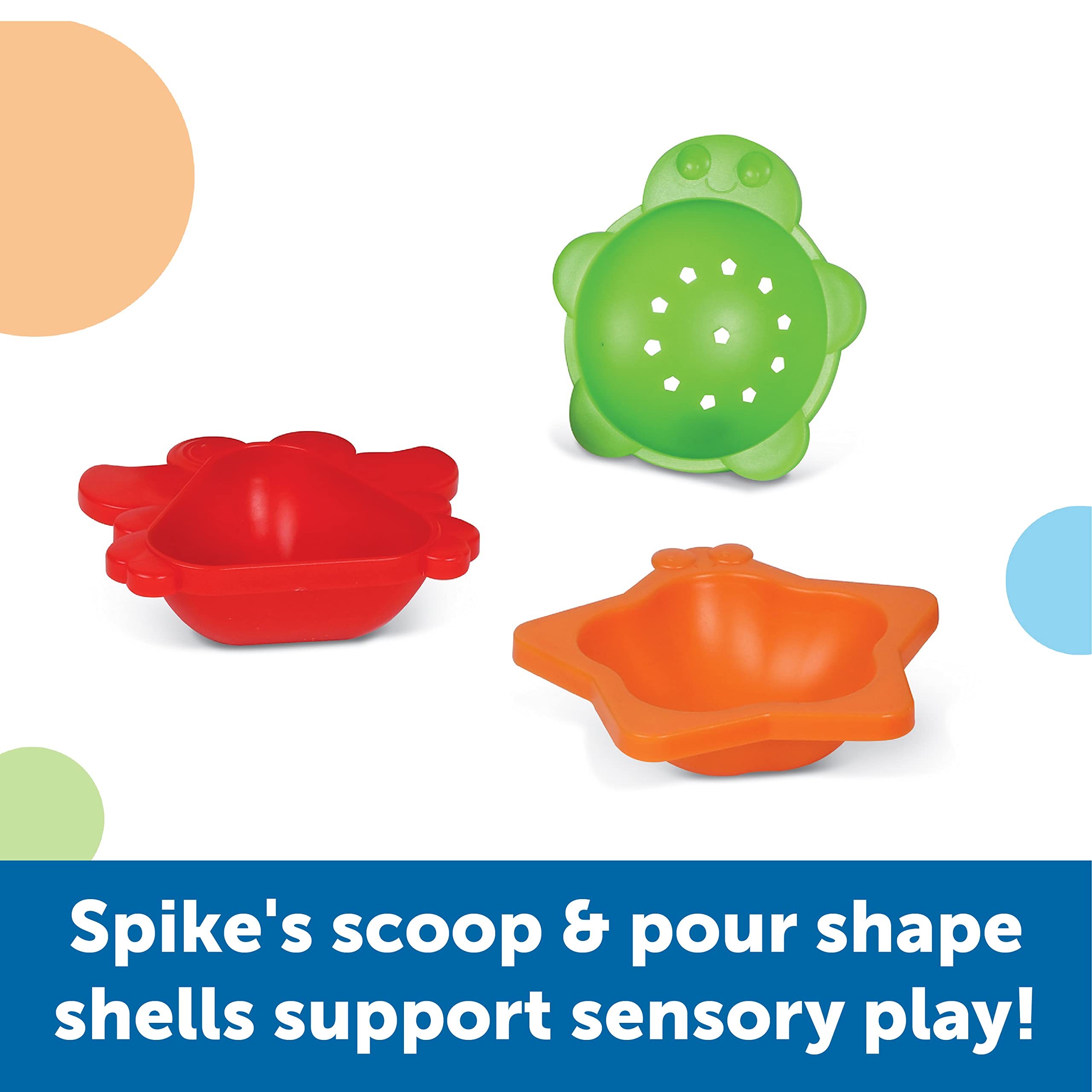 Learning Resources Spike The Fine Motor Hedgehog Splashin Bath Friends - Bath Toys for Kids Ages 18+ Months, Toddler Bathtub Toys, Water Tray Toys, Stocking Stuffers