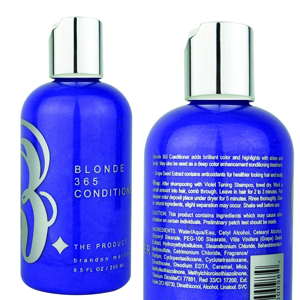 Powerful Purple Toning Hair Conditioner-Hair Colorist Recommended, Anti Brassy Hair Conditioner, Purple Conditioner For Blonde Hair With Color Balance-B. THE PRODUCT Blonde 365 Conditioner 8.5oz.