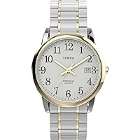 Timex Men's Easy Reader 35mm Watch - Two-Tone Expansion Band White Dial Two-Tone Case