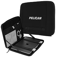 Pelican Adventurer - Laptop Bag/Case 14 Inch - [Elastic Carrying Handle] [Secure Zip Lock] Waterproof, Scratchproof and Heavy Duty Laptop Sleeve for All Laptops from 12 inches up to 14 inches - Black