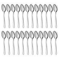 24 Pieces Tea Spoons Set, 6.2 Inches Stainless Steel Teaspoons Silverware, Coffee Spoons, Small Mirror Polished, Dishwasher Safe, Silver For Home, Restaurant