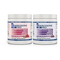 L-ARGININE PRO | L-arginine Supplement Powder | 5,500mg of L-arginine Plus 1,100mg L-Citrulline (Grape & Raspberry, 2 Jars)