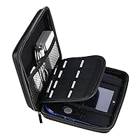 AKWOX Compatible/Replacement for Nintendo 2DS Waterproof Travel Carrying Protectove Case with 8 Game Holders
