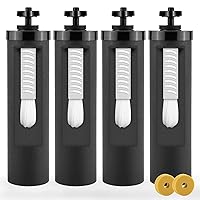 Upgrade Black Water Filter Activated Carbon by Fetechmate with Ultra Filtration Membrane 2-9BB Water Purification Elements Replacement Compatible with Ber-key Gravity Water Filtration System (4 Pack)
