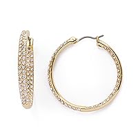 Womens Bridal Special Occasion Crystal Pave Hoop