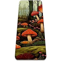 Fit Yoga Mat Plant Woodpecker 6mm Eco Friendly Rubber Health&Fitness Slip-Resistant Mat for All Types of Exercise, Yoga, and Pilates (72