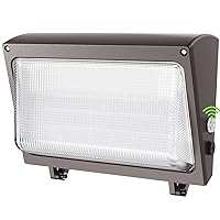 120W LED Wall Pack Light with Dusk to Dawn Photocell, 15600LM Dimmable Bright Wall Pack Lights 4000K/5000K/5700K Switchable, 100-277V IP65 Waterproof Flood Security Lights, ETL Listed