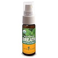 Herb Pharm Breath Refresher Certified Organic Herbal Fresh Breath Spray with Spearmint Essential Oil - 1/2 Ounce