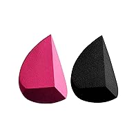 Sigma 3DHD Blender Bundle - Professional Makeup Sponges with Angled Edges - Prime, Conceal, Sculpt & Highlight - Vegan, Cruelty Free - Comes with 1 Black and 1 Pink Blender Sponge