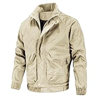 Tactical Jackets for Men Casual Slim Fit Zip Up Bomber Jacket Lightweight Windbreaker Coat With Pockets Mens Jacket