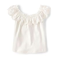 Girls' and Toddler Ruffle Front Short Sleeve Top
