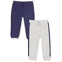 The Children's Place Baby Boys' Side Stripe Jogger Pants, 2 Pack
