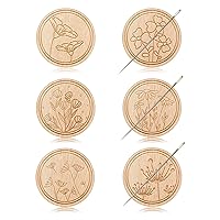 TXIN 6 Pieces Needle Minder for Cross Stitch, Flower Patterned Needle Keepers, Magnetic Needle Nanny, Embroidery Sewing Needle and Pin Holders for Crafts and Needlework Supplies