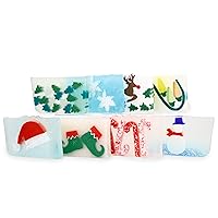 Primal Elements Assorted Variety Soap Bar Holiday Bundle, Glycerin Soap, Moisturizing for Hands, Face, and Body, Gift for Him/Her, Fun Stocking Stuffer, Christmas Favorites - 1 Count (Pack of 8)