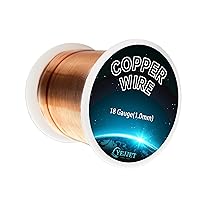 99.9% Solid Copper Wire 18 Gauge 1 Pound Spool Soft Copper Wire for Jewelry Making Wire