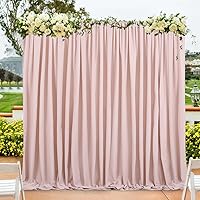 MoKoHouse 10ft x 8ft Pink Backdrop for Parties Deep Pink Backdrop Drape for Birthday Valentines 2 Panels 5ft x 8ft