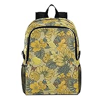 ALAZA Tropical Fruit Flowers Butterfly and Birds Lightweight Packable Foldable Travel Backpack
