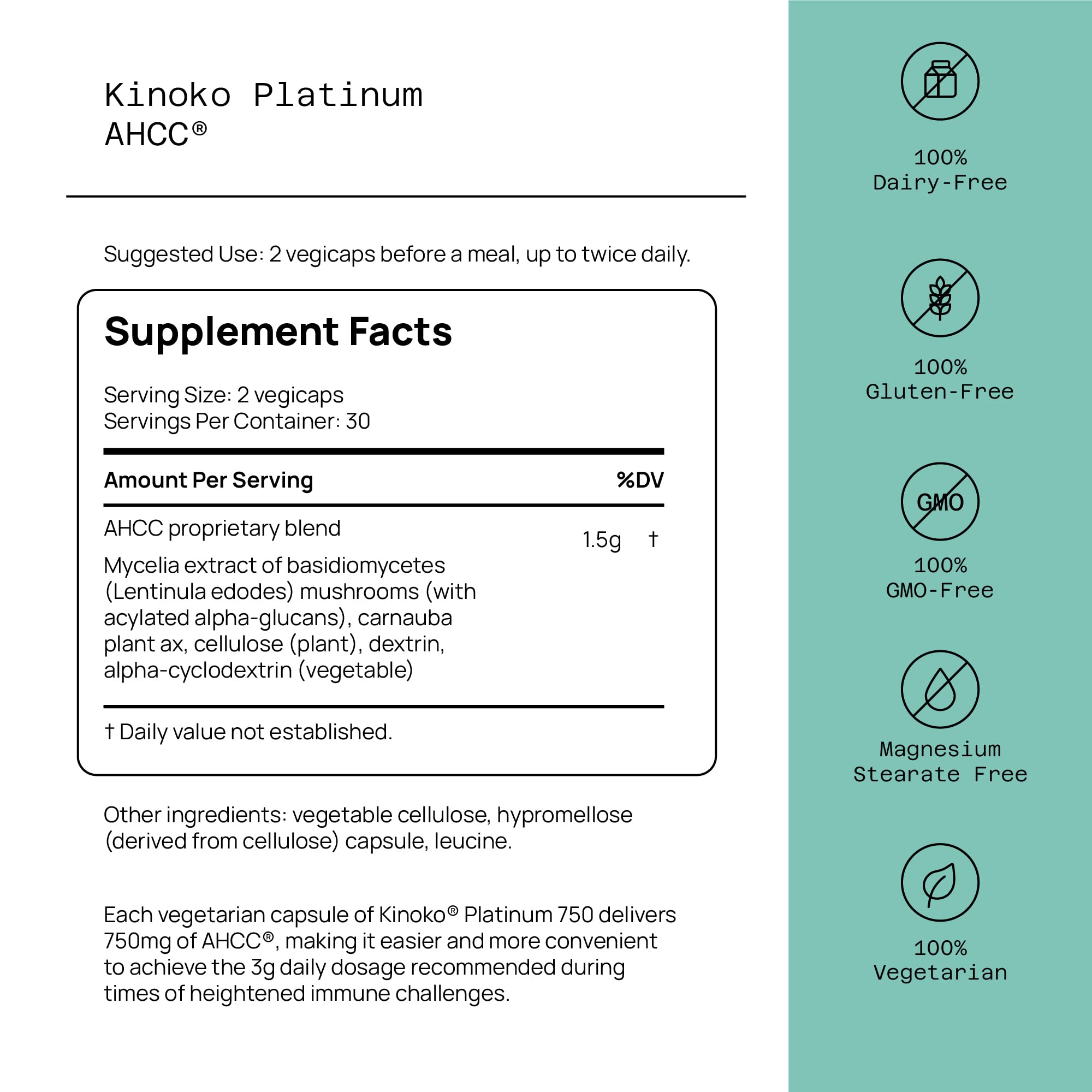 Quality of Life - Ultimate Immune Support Bundle - AHCC Kinoko Platinum Mushroom Extract and Immuno Complex Featuring Vitamin C