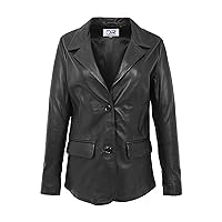 DR230 Women's Classic Blazer Leather Jacket Black