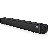 Pyle Home Theater Soundbar Speaker w/Bluetooth - Wave Base Streaming Tabletop Stand Mount TV Digital System with AUX/USB Port/Micro SD Input, Extended Bass Performance, Full Range Sound Reproduction