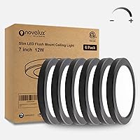 6 Pack 7 Inch Small LED Flush Mount Ceiling Light Dimmable,5000k Daylight Ultra Slim Round Flat Panel Ceiling Light Fixture,Modern Ceiling Lamp for Closet,Kitchen,Bathroom,Hallway