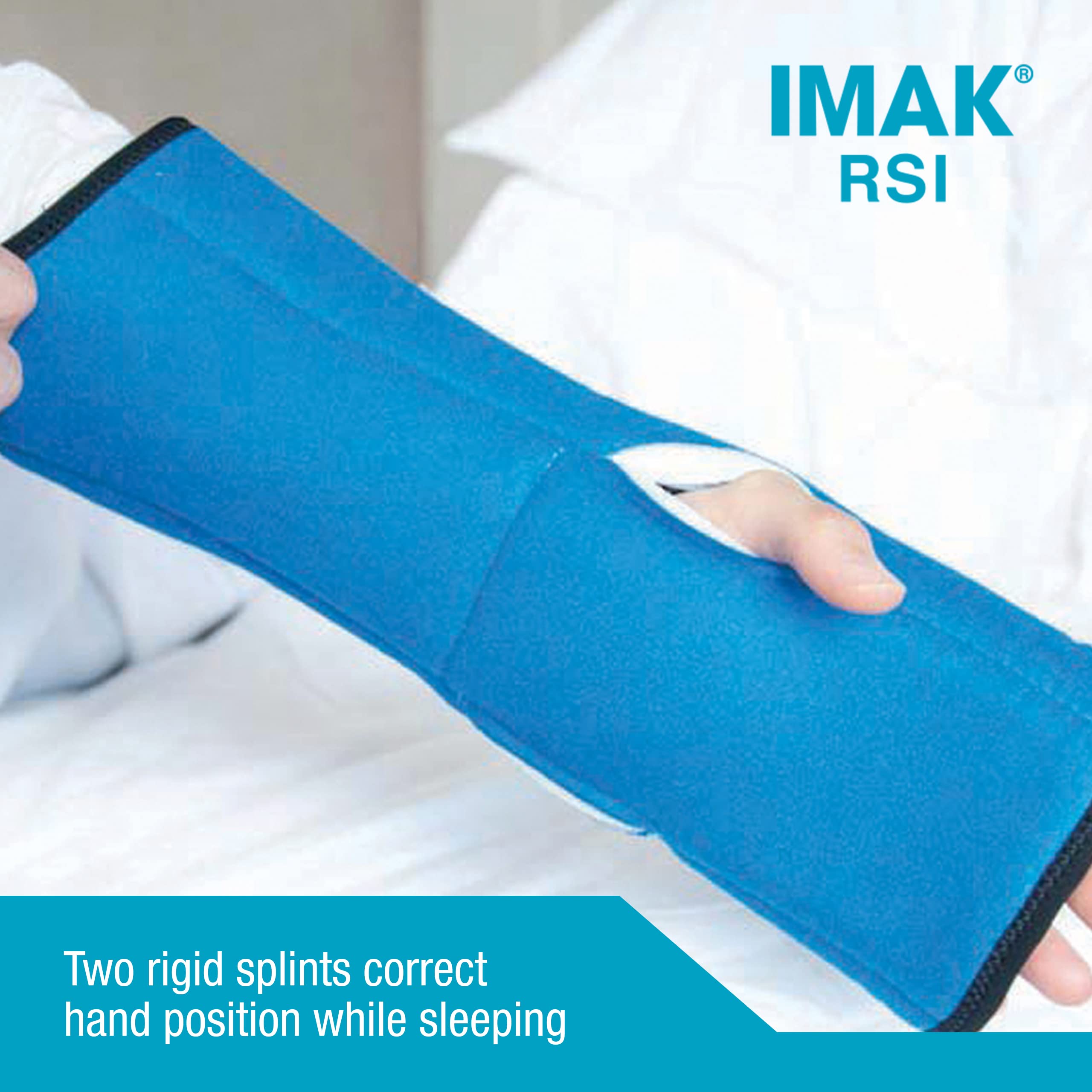 Brownmed - IMAK RSI Pil-O-Splint - Wrist Brace & Immobilizer for Nighttime - Removable Splint for Customizable Comfort & Support