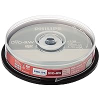 Philips DVD-RW 4.7GB Data/120 Min Video, 4X Speed Recording 10er Spindel