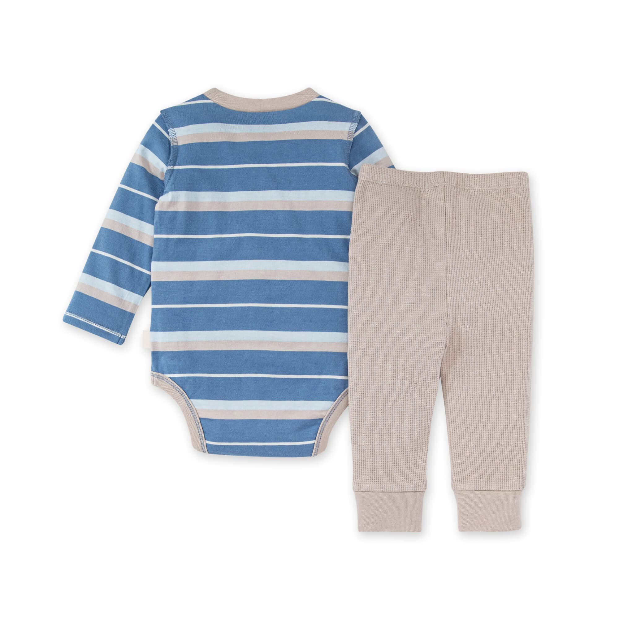 Burt's Bees Baby Unisex Baby Bodysuit & Pant Set, 100% Organic Cotton, Cozy Time, Newborn