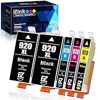 E-Z Ink (TM Compatible Ink Cartridge Replacement for HP 920XL 920 for use with Officejet 6500 6500A 6000 7000 7500 7500A E709 Printer Tray (2 Black, 1 Cyan, 1 Magenta, 1 Yellow, 5 Pack)
