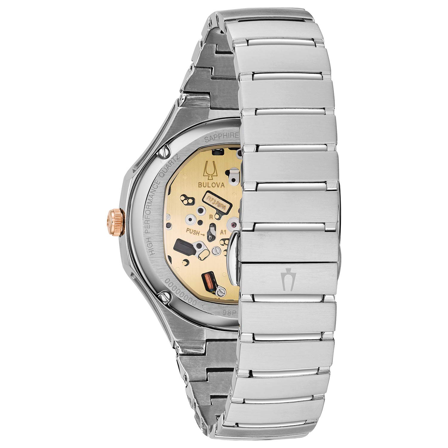 Bulova Ladies Curv Quartz Diamond Stainless Steel Bracelet Watch