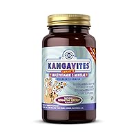 Solgar Kangavites, Bouncin’ Berry Flavor - 120 Chewable Tablets - Complete Multivitamin & Mineral Formula for Children - Vegan, Gluten Free